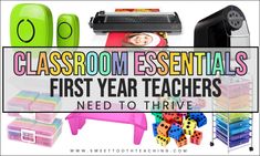 classroom essentials for the first year teachers need to have fun with their new toys