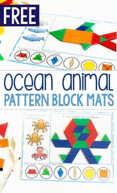 an ocean animal pattern block mats with the title overlay