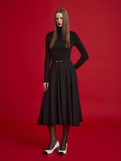 Composition : MAIN : Wool 50% Polyester 50% LINING : POLYESTER 100%Color : BLACKCountry of Origin : KOREA Long Skirt, Night Gown, Dream Closet, Composition, Wool, Skirt, The Originals, Clothes For Women, Closet