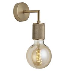 a light bulb that is attached to a wall mounted lamp with the word, i love you