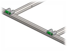 an image of two metal bars with green handles on each end and one is parallel to the other side