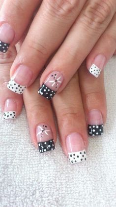 Bridesmaids Nails, Pedicure Nail Designs, Manicure Nail Designs, Fancy Nails Designs, Polka Dot Nails