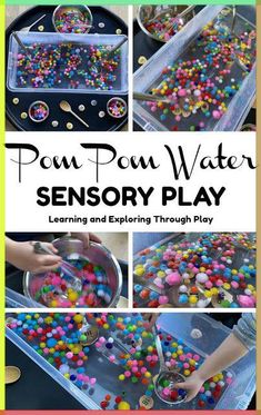 the instructions for how to play with pom pom water and other things that are in