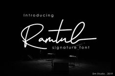 the font used in this video is called rantal signature font