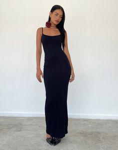 Black Forest Thick Rib Bardot Maxi Dress | Racha – motelrocks-com-us Fitted Ribbed Maxi Dress, Fitted Black Maxi Dress With Square Neck, Ribbed Fitted Maxi Dress, Fitted Ribbed Maxi Length Dress, Chic Stretch Maxi Dress With Square Neck, Stretch Maxi Dress With Straight Neckline For Night Out, Straight Neckline Stretch Maxi Dress For Night Out, Evening Bodycon Ribbed Maxi Dress, Ribbed Maxi Dress For Date Night