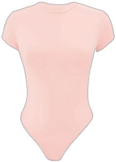 a women's pink bodysuit with short sleeves