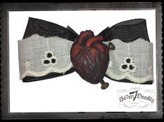 Se7en Deadly - Be Still My Heart Bow Nail Heart, Whimsical Goth, Diy Clothes Accessories, Be Still My Heart, Horror Punk, Heart Hair, Sparkly Things, Victorian Steampunk, Psychobilly