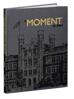 a book with an image of a building on it's front cover that reads moment in time