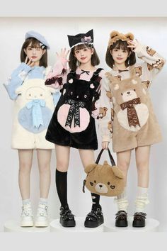 Peony Aesthetic, Fairy Grunge Style, Korean Couple Photoshoot, Outfit Elegantes, Animal Sweater, Overalls Shorts, Girl Fashion Style