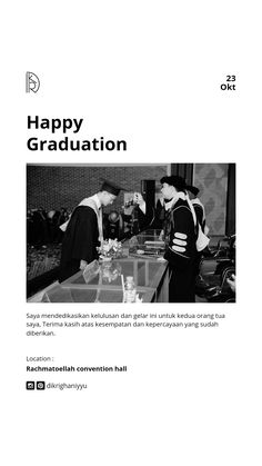 an advertisement for the happy graduation program