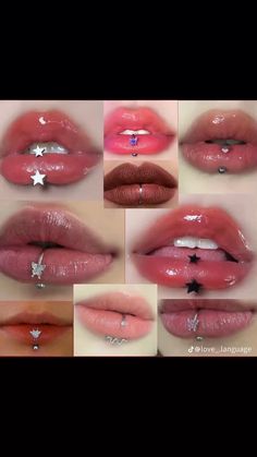 various images of different lipsticks with stars on them and the words,'i love you