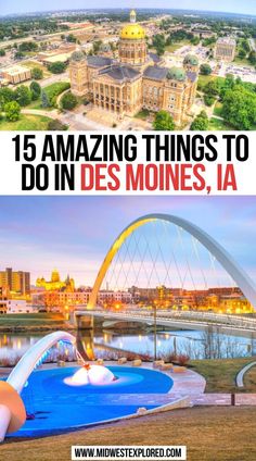 15 Amazing Things to do in Des Moines IA Midwest Travel Destinations, Iowa Road Trip, Midwest Vacations, Iowa Travel, Kids Things To Do, Midwest Travel, Travel Bucket List Usa, Vacation Usa, Des Moines Iowa