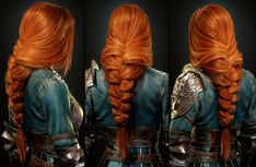 Character Hairstyles, Medieval Hairstyles, Character Hair, Hair References, Fairy Hair, Long Red Hair, Fantasy Hair, Hair Reference, Long Red