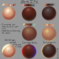 the different types of skins and their names are shown in this image, with text below