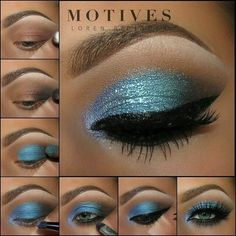 Blue Eyeliner, Eye Base, Eye Makeup Steps, Eye Makeup Designs, Braut Make-up, Eye Makeup Art, Makeup Eyelashes