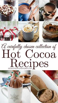 a collection of hot cocoa recipes