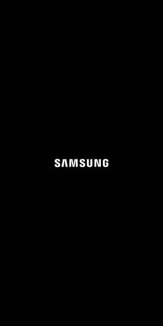 the samsung logo is shown on a black background