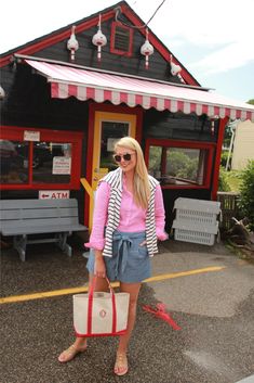 What I Wore | Vacation in Maine | Kristy & New England Cape Porpoise Maine, Maine Fashion, Maine Aesthetic, New England Fashion, Preppy Women