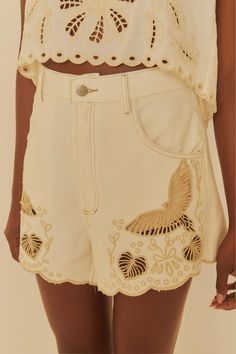 Tropical Farm, Cut Work, Macrame, High Waisted, Crop Tops