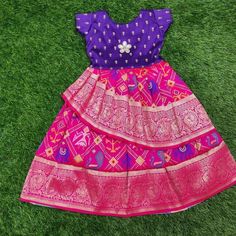 Kids Pattu Langa Designs Latest, Kids Langa Blouse Designs Latest, Frocks For Babies, Girls Designer Dresses