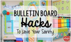 bulletin board with the words bulletin board hacks to save your sanity