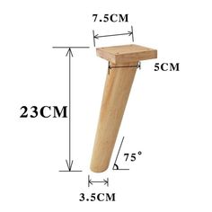 the height of a wooden post with measurements