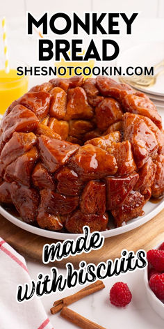 Monkey bread on a white plate. Bars For A Crowd, Easy Cherry Pie, Pull Apart Monkey Bread, Biscuit Monkey Bread, Cinnamon Pull Apart, Cinnamon Monkey Bread, Monkey Bread Recipe Easy, Easy Monkey Bread