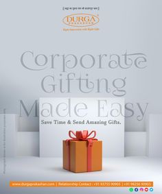 an advertisement for corporate gifts made easy