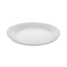 a white paper plate on a white background