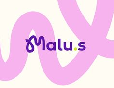 the word mau's written in purple on a white background