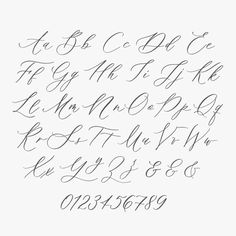 the upper and lower letters are handwritten in cursive writing with black ink