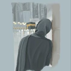 a drawing of a person wearing a hoodie looking out the window at a cityscape