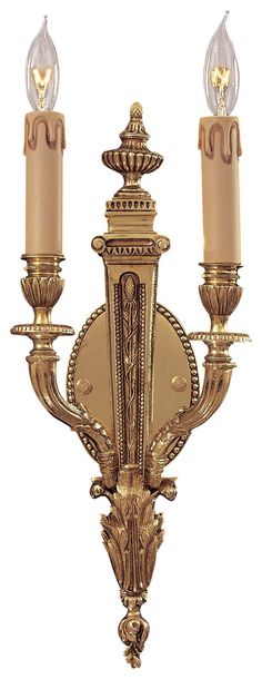 Metropolitan - N9802 - Two Light Wall Sconce - Metropolitan - Renaissance Gold Antique Brass Sconces, Half Walls, Brass Sconces, Dripping Candles, Indoor Wall Sconces, Modern Rustic Interiors, Candle Styling