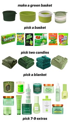 Green Gift Basket Ideas For Him, Green Burr Basket, Appreciate Gifts, Open When Letters For Boyfriend, Bff Bucket List, Apple Bite, Open When Letters, Baskets Gifts, Green Basket