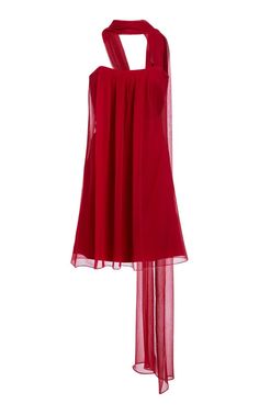 Chiffon Mini Dress, Chiffon Scarf, Strapless Mini Dress, Red Mini Dress, Stage Outfits, Silk Chiffon, Fancy Dresses, Dream Dress, Moda Operandi