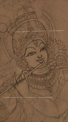 Krishna sketch Krishna Painting Pencil, Krishna Sketch, Face Sketches, Painting Pencil, Aari Design