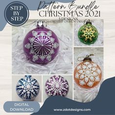 an ornament is shown with the words, step by step instructions for christmas ornaments