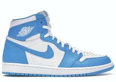 Unc Shoes, Kasut Nike, Air Jordan 1 Unc, College Shoes, Jordan 1 Unc, Jordan Shoes Girls, Blue Jordans, Nike Jordan Retro, Jordan Retro 1