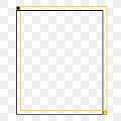 an empty square frame with yellow lines on the bottom and bottom, as if it were drawn