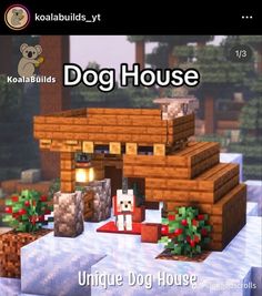 an image of a dog house in minecraft