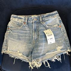 The Last Picture Is The Same Shorts Just In A Different Color So You Can See It On A Model. Originally $49.50, Just Send Offers. I Want It Gone!!! Summer Cutoff Jean Shorts With Pockets, Cutoff Shorts With Pockets For Day Out, Zara Mid-rise Jean Shorts, Trendy High Rise Zara Jean Shorts, Zara High Waist Jean Shorts For Summer, Zara High Rise Jean Shorts With Pockets, Trendy Zara High Rise Jean Shorts, Trendy Mid-rise Jean Shorts By Zara, Trendy Zara High-rise Jean Shorts