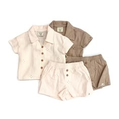 Easy-Peasy Toddler Girl Eyelet Cotton Shirt and Shorts Set - Walmart Finds Stitch Dress Design, Clothing Line Ideas, Stitch Dress, Line Ideas, Shirt And Shorts Set, Kids Dress Wear, Baby Girl Shorts, Baby Dress Patterns, Walmart Finds