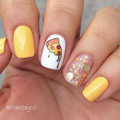 nailpopllc:  ✨✨Hey @nailistayco! Lemme get a slice! grab these pizza decals for your nails at nailpopllc.com/shop or just follow the link in my bio! Made in tha USA✨✨ Pizza Nails, Kids Nail Designs, Food Nails, Nails For Kids, Nail Swag, Summer Acrylic Nails, Trendy Nail Design, Cute Nail Designs