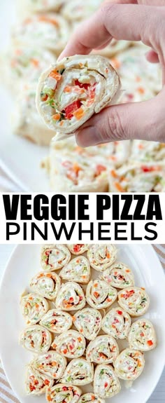 veggie pizza pinwheels are the perfect appetizer for any party