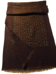 Vintage Men's Scarf Brown Green Red - Tweedmans