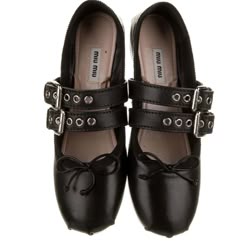 Miu Miu Flats, Shoe Wishlist, Miu Miu Shoes, Shoe Inspo, Mary Jane Flats, Shoe Obsession, Miu Miu Ballet Flats, Dream Shoes, Pretty Shoes