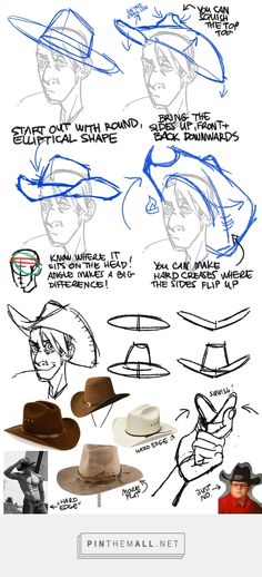 an image of some hats that are drawn on paper