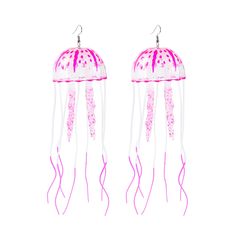 PRICES MAY VARY. Design: These jellyfish earrings are designed with 3D appearance shape, realistic and look exquisite and beautiful, can attract people's attention, can add personalized elements to your match and show your taste Material: this light emitting jellyfish earrings made of quality silicone material, safe and waterproof, soft and comfortable, light and small, will not add extra burden to you, while the quality is reliable, long life, can accompany you for a long time Size: these lovel Glow Jellyfish, Jellyfish Earrings, Weird Earrings, Glow In The Dark Party, Funny Jewelry, Dark Party, Funky Earrings, Scene Kids, Silicone Material