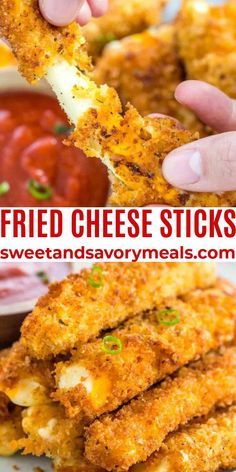 fried cheese sticks are the perfect appetizer to serve at any party or gathering