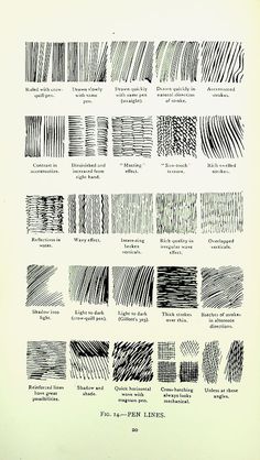 an old book with different types of lines and strokes on it's cover page